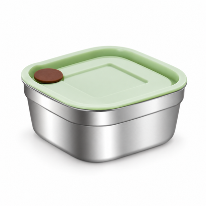 Square 304 Stainless Steel Airtight Food Container